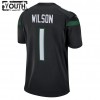 Kinder New York Jets Trikot Zach Wilson 1 Nike Schwarz 2021 NFL Draft
